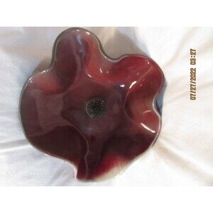 GATLINBURG BRANDYWINE POTTERY SMALL BOWL DESIGNED JAPANESE IKEBANA FLORAL FROG